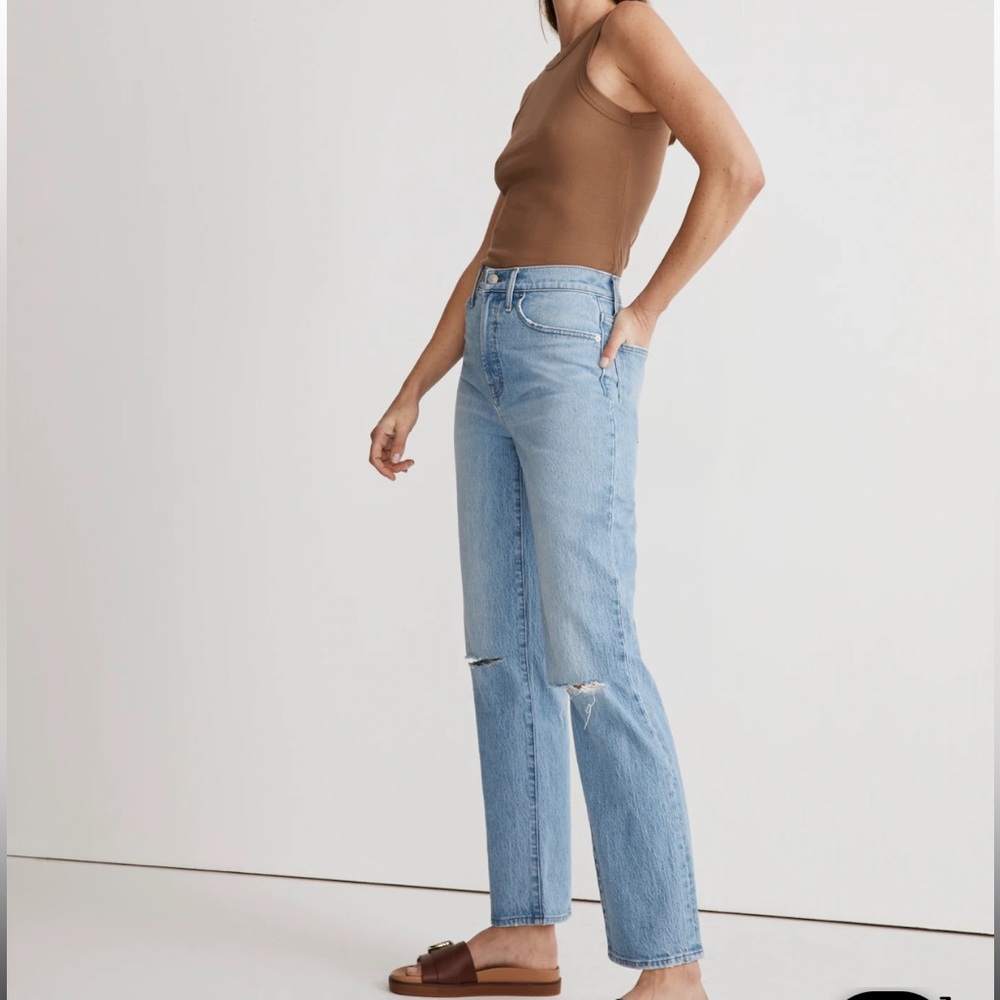 NWT | Madewell The Perfect Vintage Straight Distressed Denim Westanna Wash Sz 29 - Picture 2 of 8